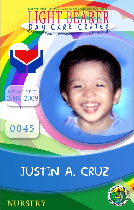 Preschool Id Card Design